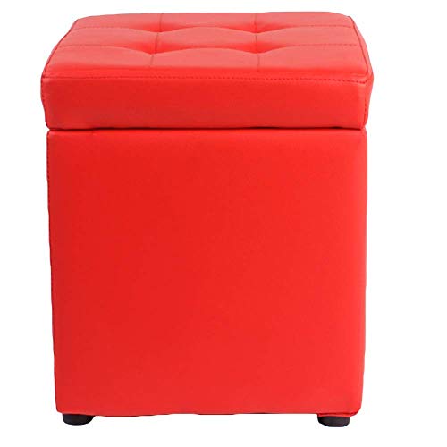 NMDCDH Cube Faux Leather Ottoman Storage Foot Stool Pouf Bench Seat,toy Box...