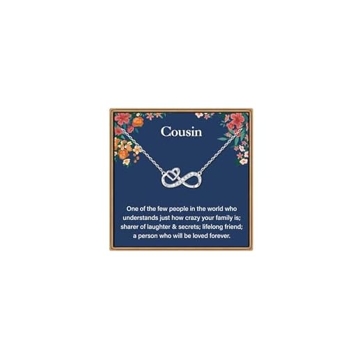IEFLIFE Cousin Gifts for Women - Best Cousin Gifts for Women Her, Birthday Gift for Woman, Infinity Heart Necklace Gift for Her Jewelry