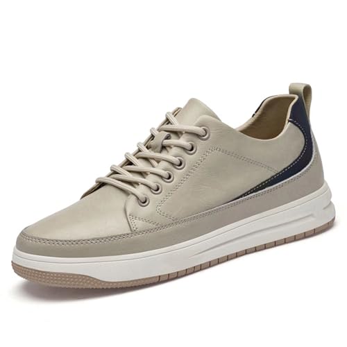 GjQibFL Zapatos con Alzas Invisibles para Hombre   Zapatos Casuales de Vestir con Alzas de 6 cm de Altura, con Cordones, Transpirables y de Moda para Caminar