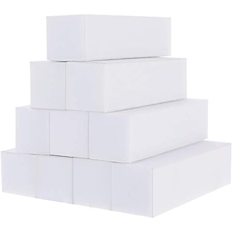 Metagio 10 Pcs White Nail Buffer Blocks Cover