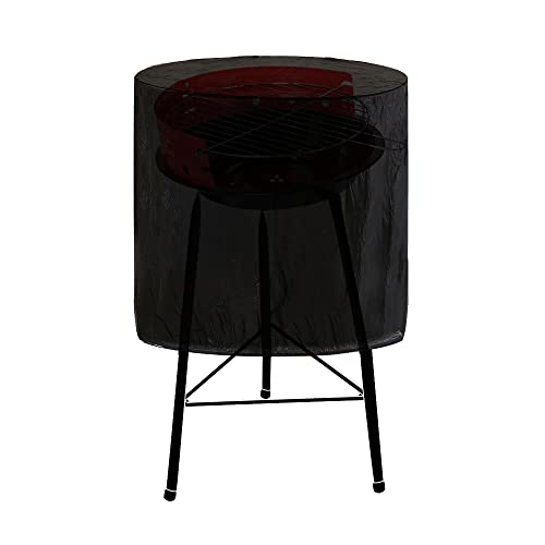 Ldk Garden Funda Redonda Para Barbacoa De Pvc Reforzado 71X56 Cm, Negro