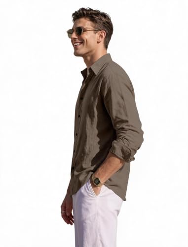 Image of NexaFlair Man's Casual | Formal | Linen| Cotton | Regular Wear Collared | Fit Shirt for Men