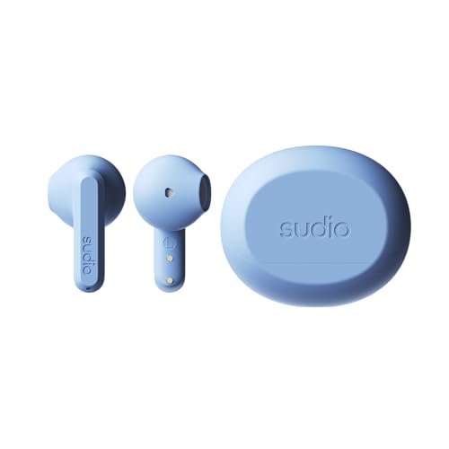 Image of Sudio A3 All-Day Wireless Earbuds - 25H Playtime, Bluetooth 5.4, Sweat & Splashproof, Balanced Sound, Clear Calls with Enhanced Mics, USB-C Charging, Made from Recycled Plastics (Blue)
