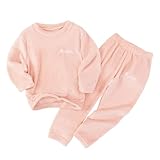 [Avarrerog] パジャマ キッズ 男の子 冬 女の子 子供 モコモコパジャマ 長袖 裏起毛 ルームウェア 厚手 あったか トップス ズボン 上下セット 可愛い ベビー パジャマ もこもこ フリース 暖かい ナイトウェア (110)