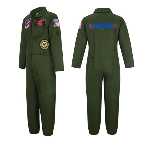 Disfraz de Piloto de Combate para Niños Talla XL miniatura 2
