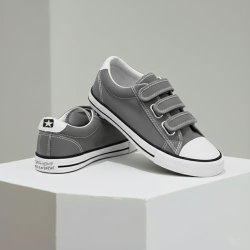 Image of Women's Canvas Running Walking Casual Hook and Loop Tape Sneakers Shoes