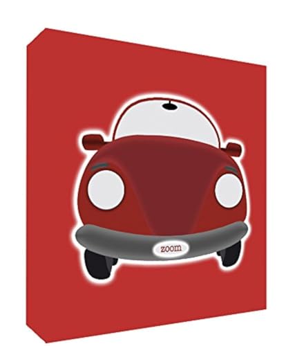 Toile motif voiture rouge 25x25 deco murale pour petit espace et bureau