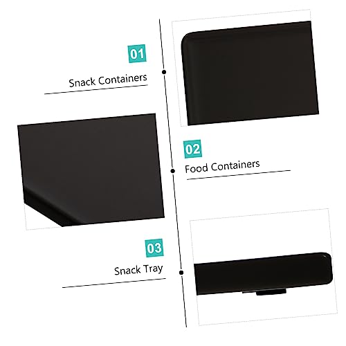 Plato rectangular negro mate de cerámica estilo japonés miniatura 4