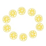 [Gogogmee] 10個木製レモンペンダント 木片カットアウト 夏のパーティー飾り おしゃれな吊り下げ用木製飾り 細部精巧な手作り素材