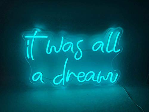 Image of Ulalaza LED Neon Sign Night Light for Wall Party Decor Bedroom Room Bar Wedding Home Birthday Art Decoration Christmas with USB Chain Light modulator 5v (lets party blue)