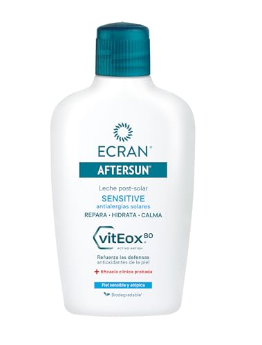 Ecran Aftersun Sensitive, Leche Post-Solar Hidratante y Reparadora para Pieles Sensibles y Atópicas - Repara, Hidrata y Alivia la Piel tras la Exposición Solar- Bote de 200 ml