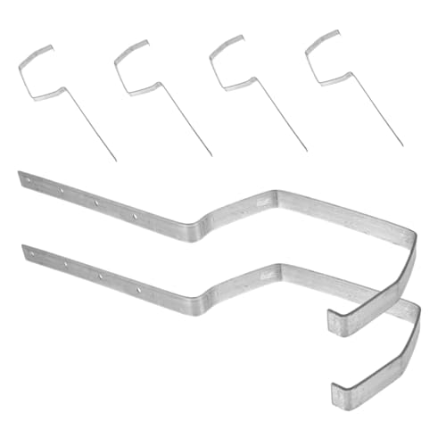 HOUDERCO 6Pcs Gutter Downspout Bracket Heavy Duty Iron Rain Gutter Support for Home Industrial Use Durable Weatherproof Construction for Reliable Water Flow Management