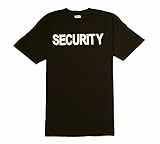 Military Style Black Unisex 3XL Security T-Shirt XXXL