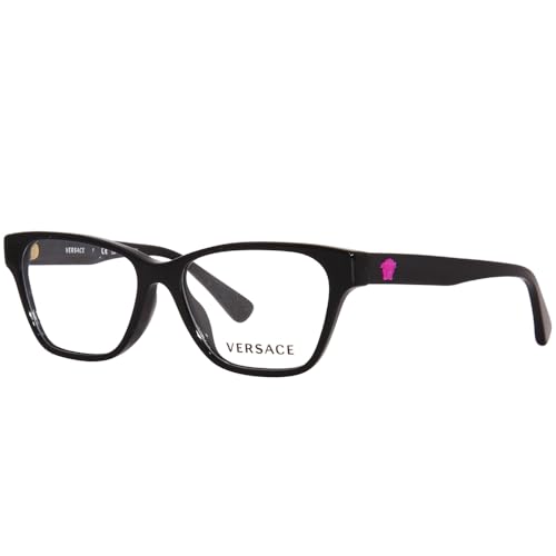 Image of Versace Kids VK 3003U GB1 Black Plastic Rectangle Eyeglasses 48mm