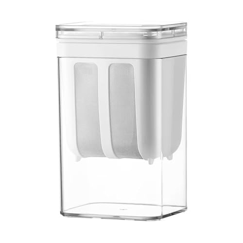 Pqahffowr Filtro y colador de yogur 1100 ml, caja transparente de malla fina, separador de humedad para queso hecho en casa para la cocina