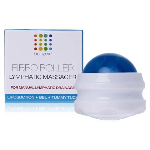 Lymphatic Drainage Massager, Massage Roller Ball, Fibro Roller for Fibrosis Treatment, Liposuction, 360 Lipo, Tummy Tuck & BBL Post Surgery Recovery, Body Roller Cover