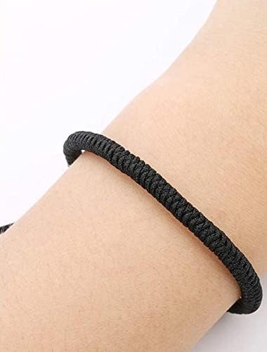 KOMUNJ 2 Pieces Handmade Buddhist String Bracelets, Tibetan Adjustable Woven Rope Bracelet - Image 4