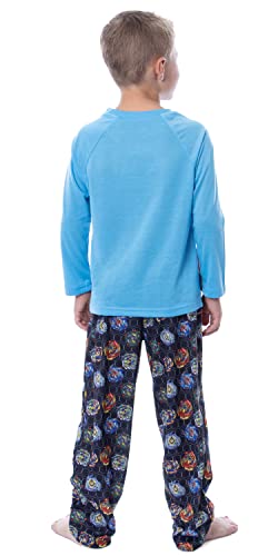 Beyblade Burst Boys' Spinner Tops Tossed Print Raglan Sleep Pajama Set2