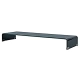 tv erhöhung weiß Glasdicke: 12 mm vidaXL TV-Glasaufsatz Tisch Monitor Erhöhung Glasbühne Podest Schwarz 120x30x13