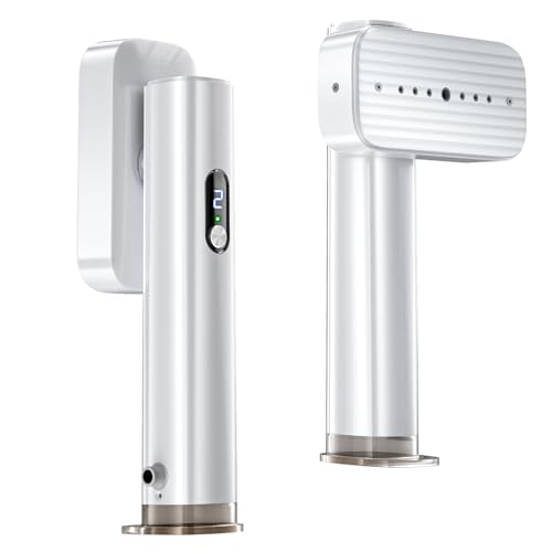 Steamer for Clothes, 2-in-1 Portable Handheld Garment Steamer, Dual Voltage 100-240V, 15s Fast Heat-Up, 90ml Water Tank, Lightweight Portable Garment Steamer, Powerful Wrinkle Remover for Travel/Home