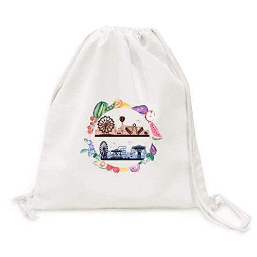 Sac en tissu pliable à sangle pour le marché et vos pique-niques en plein air