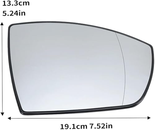 Rétroviseur latéral S-MAX brisé : verre de remplacement droit anti-angle mort - 2