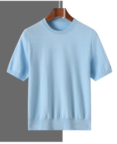 Men's Pullover Sweaters Short Sleeve Comfortable Breathable Knitted Casual Thin Tops3