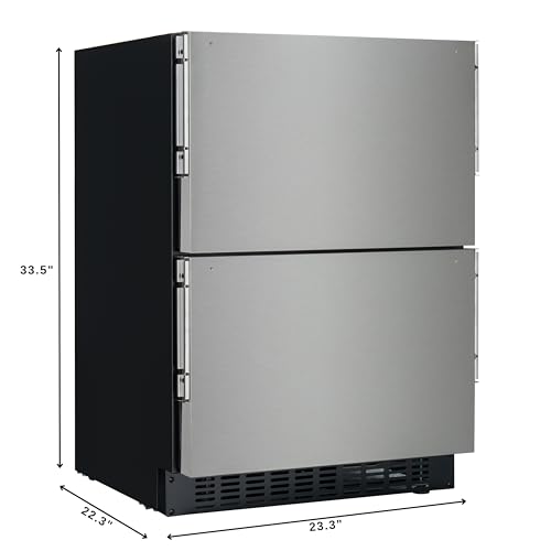 Koolmore KM-BIR1D1F-PR 24 Ready (Panel Not Included) Two-Drawer Refrigerator And Freezer thumb #3