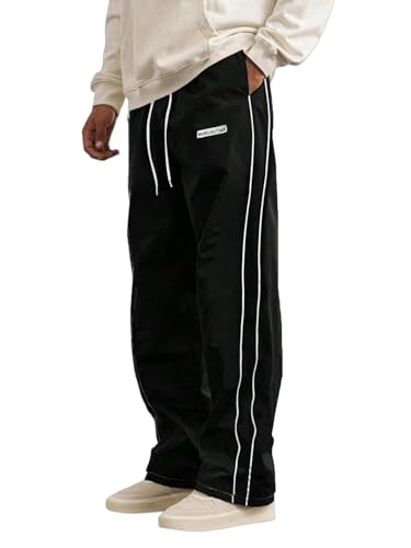 Men's Track Pants Baggy Sweatpants Y2k Parchute Dance Sweatpants Straight Leg with Pocket