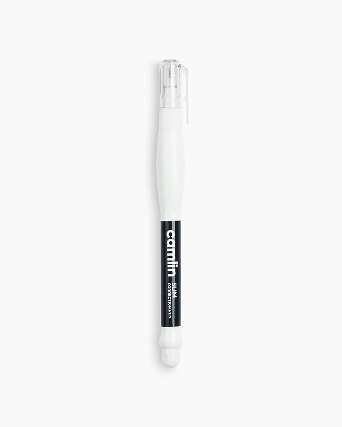 Camel Slim Correction Pen 5 ml - Pack of 1 | Quick Dry White Correction Fluid Pen | Fine Metal Tip for Precise Coverage | For School, Office & Paperwork-image-21