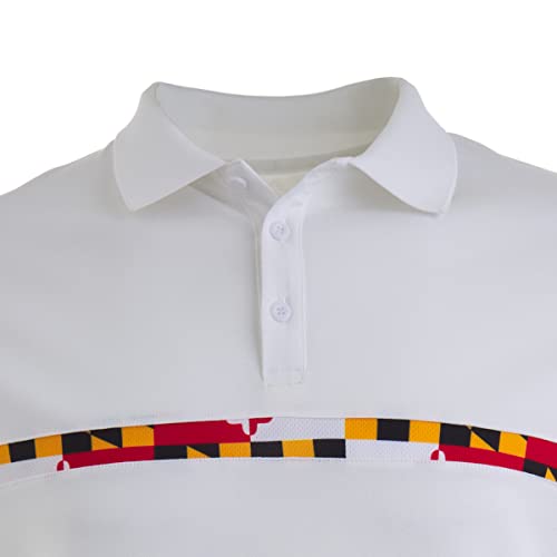 Polo para hombre con estampado de bandera de Maryland y manga corta miniatura 4