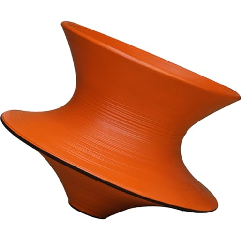 MZZKFC Kids FRP Gyro Chair, Heavy Duty 360° Spins Stool Non Slip Wear-Wesistant, Commercial Kids Sense Sports Equipment for Kindergarten/Mall/Playground/Home(Orange)