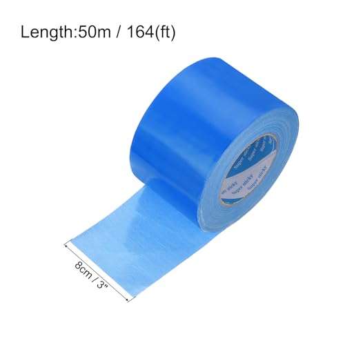 Image of uxcell Heavy Duty Duct Tape, 3 Inch x 55 Yard Waterproof Flexible Hand Tear Strong Adhesive Duct Tapes for Crafts DIY, Fixing, Repairs, Blue