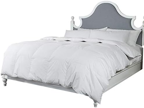 PEACE NEST 75% Natural White Down Duvet Winter Comforter, 250 Thread Count, 600 Fill Power, 100% Cotton Cover, White, Twin Size