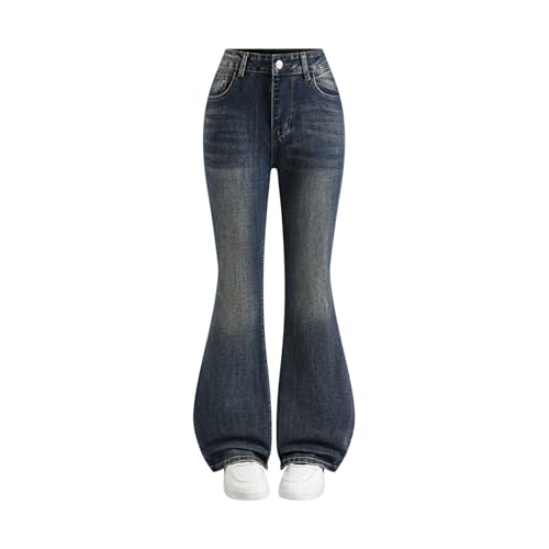 Jean skinny stretch pour fille en denim lavable bleu confortable - 2