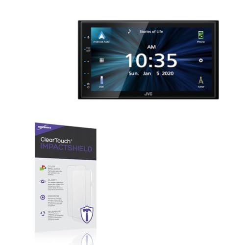 BoxWave Screen Protector Compatible with JVC KW-M560BT - ClearTouch ImpactShield (2-Pack), Impenetrable Screen Protector Flexible Film