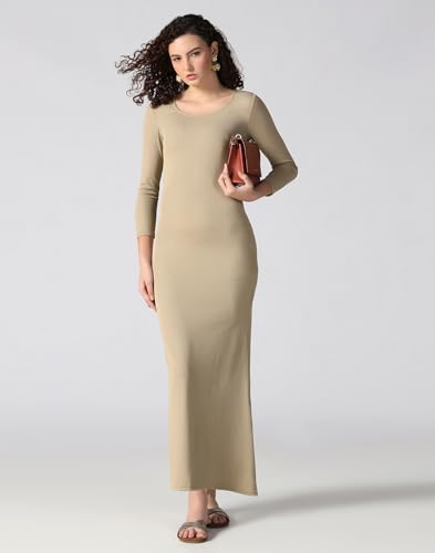 Image of Selvia Lycra Bodycon Dress for Women, One Piece Western Dress for Women