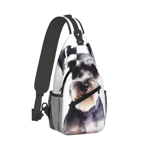 Bolso cruzado de pecho para hombre negro miniatura 2