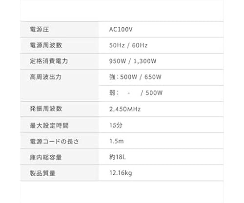 アイリスオーヤマ 電子レンジ IMB-FM1805 の商品画像 2