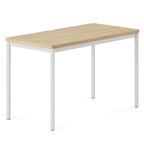Image of Branch Daily Desk, Functional at Home Office Desk with Effortless Assembly | Timeless Design, Rounded Corners, and Built-in Cable Notch, 36 inch W x 28.5 inch H x 24 inch D, Woodgrain Work Table