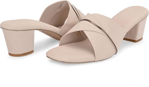 Image of Nowry Women's Chunky Block Heels | Women Comfortable Heel Fashion Sandals for Everyday, Party, Office, Wear