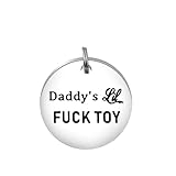 Funny Couple Keychain BDSM BDSM Gift Kinky Gifts for Husband Naughty Jewlry (Daddys lil FUCK TOY)