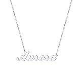 Hidepoo Aurora Necklace - 18K Gold Plated Name Necklace Aurora for Women Jewelry Aurora for Women Jewelry Silver Name Necklaces for Women