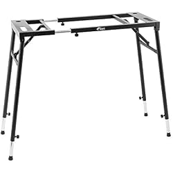 1 of Tiger KYS21-BK Adjustable Keyboard Stand with Platform | Keyboard and Mixer Stand - Black