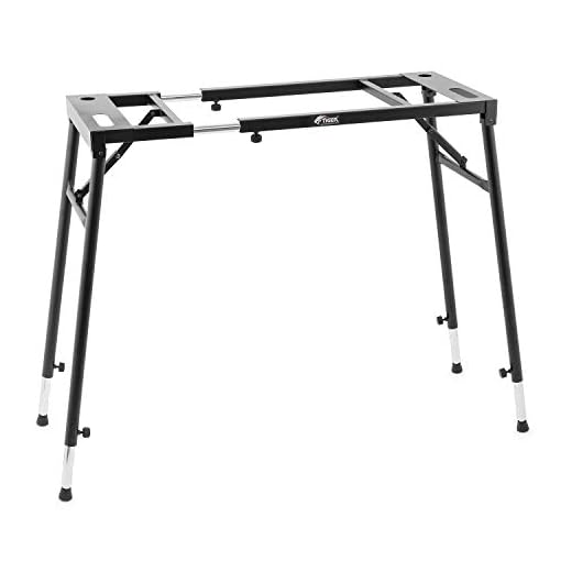 Soporte ajustable para teclados y para mezcladores marca Tiger - Negro - Soporte de superficie plana para teclados y mezcladores