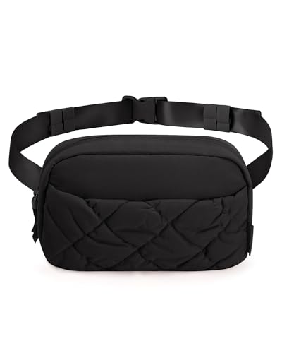 BAGSMART Quilted Puffy Mini Belt Bag, Adjustable