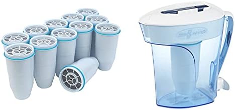 ZeroWater Official Replacement Filter (12-Pack) and 10-Cup Ready-...