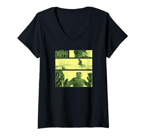 T-shirt Star Wars femme col V Book of Boba Fett Sand Creature imprimé