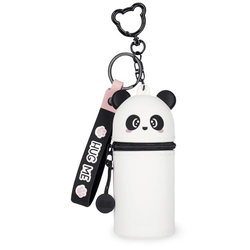 Legami - Mini-Porte-Monnaie avec Porte-clés Kawaii, Motif Panda, avec Spirale, Mousqueton et...