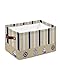Ocean Large Storage Baskets Bins Anchor Sailboat Navy Blue Beige Summer Beach Collapsible Storage Box Laundry Organizer for Closet Shelf Nursery Kids Bedroom 15x11x9.5 1 Pack